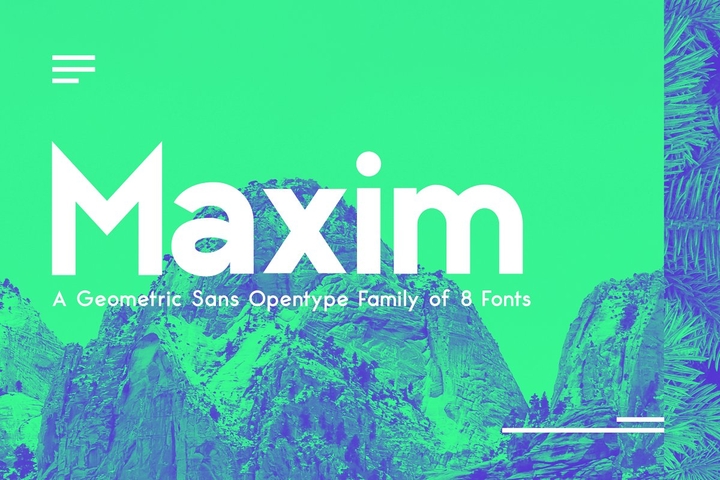 Example font Maxim Sans #1